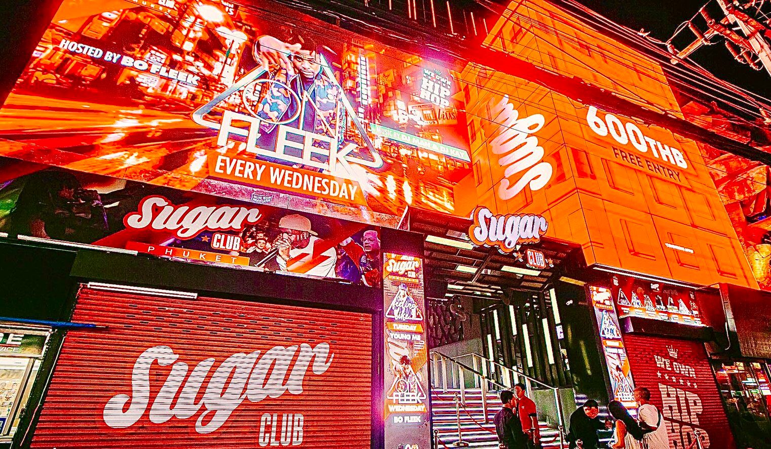 The vibrant LED screens of Sugar Club Phuket will immediately catch your eye.